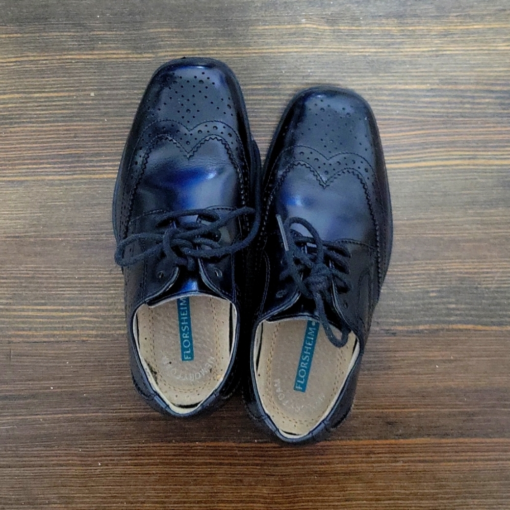 Black dress shoes for little boys